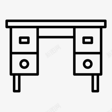 桌子透明png办公桌装饰家具图标图标