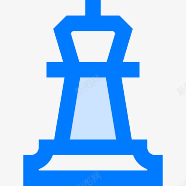 国际汇款国王国际象棋7蓝色图标图标
