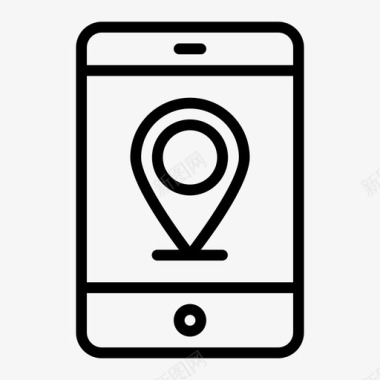 智能城市智能手机谷歌地图gps图标图标