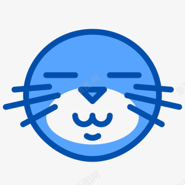 和平海豹表情3蓝色图标图标