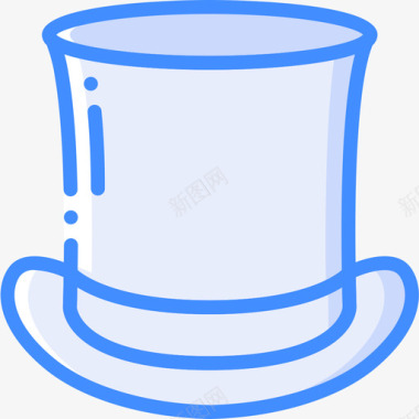 礼帽英国3蓝色图标图标