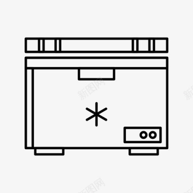 冷冻猪骨头冷冻室冰箱冷却冰箱图标图标