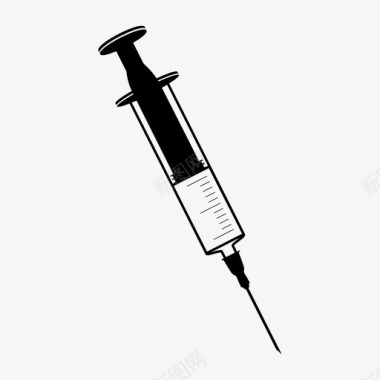 一次性日用品注射器一次性注射器皮下注射器图标图标