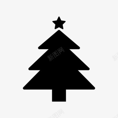 圣诞树礼物冬天图标图标