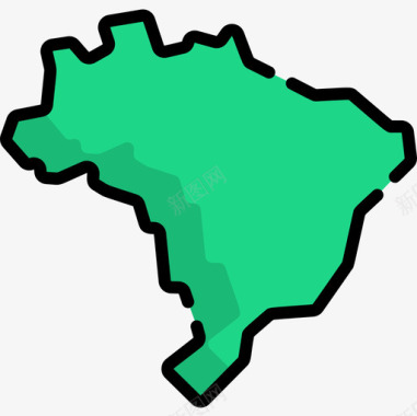 巴西标志巴西巴西狂欢节13线性颜色图标图标