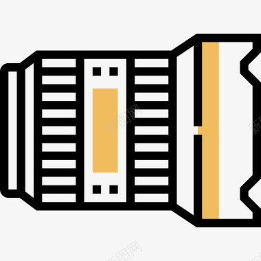 阴影特效镜头照相机及配件7黄色阴影图标图标