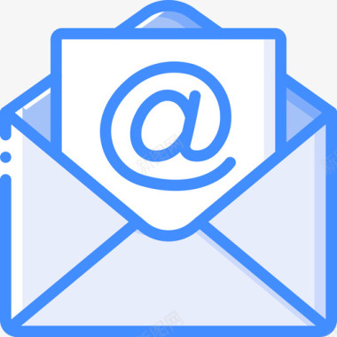 电子邮件信息技术10蓝色图标图标