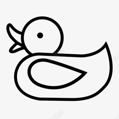 橡胶鸭婴儿婴儿浴图标图标