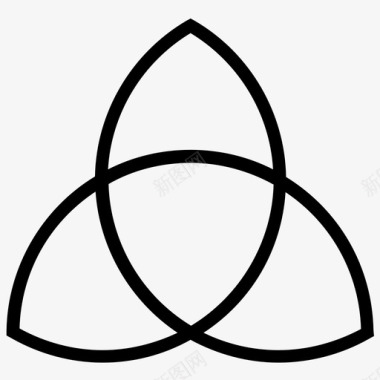 神圣的三合会艺术几何学神秘主义图标图标