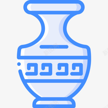 蓝色透明日式花瓶花瓶希腊神话22蓝色图标图标