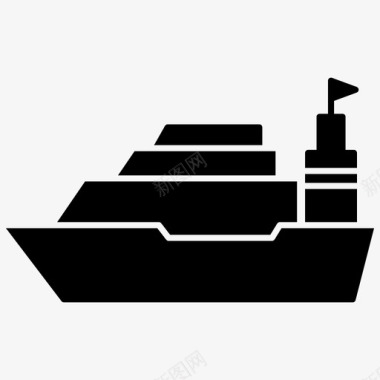 三色海运船船承运人集装箱船图标图标