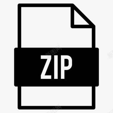 ZIPzip文件文档扩展名图标图标