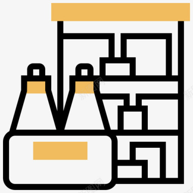 仓库标志仓库量产19黄影图标图标
