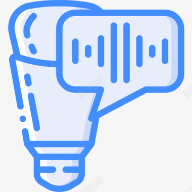 灯泡语音助手5蓝色图标图标