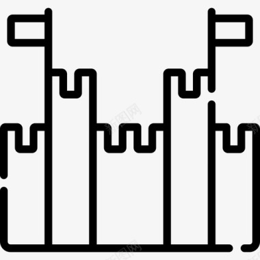 葡萄牙景区葡萄牙城堡4直线图标图标