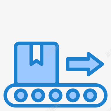 传送带交付149蓝色图标图标