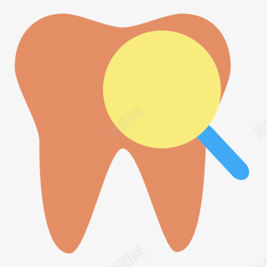 小牙齿牙齿保健12扁平图标图标