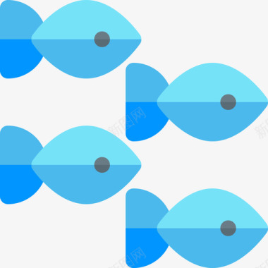 矢量杀鱼鱼海洋生物38扁平图标图标