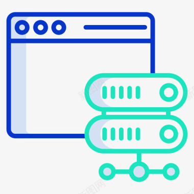 H5网站设计网站网站服务器和主机5轮廓颜色图标图标