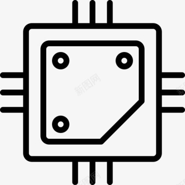 领跑2019芯片电子处理器图标图标