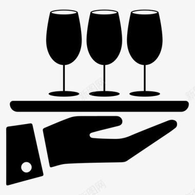 葡萄酒之夜活动餐厅图标图标