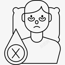 避免避免睡眠不足献血黑眼圈图标高清图片
