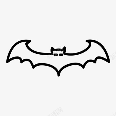 万圣节鬼蝙蝠恐怖的南瓜图标图标