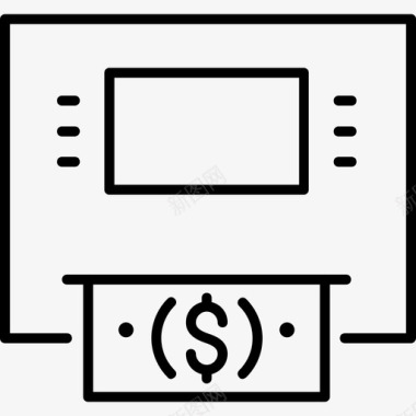 自动提款机自动柜员机银行图标图标