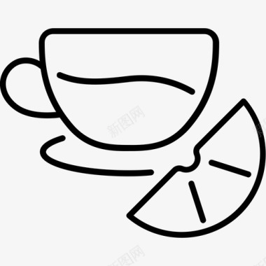 橘子茶红茶杯子图标图标