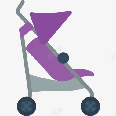 儿童置物架婴儿推车养育儿童3扁平图标图标