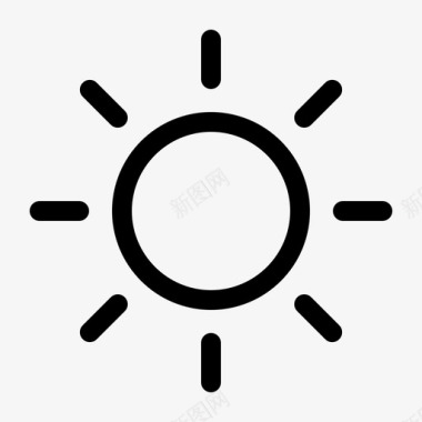 太阳光束明亮图标图标