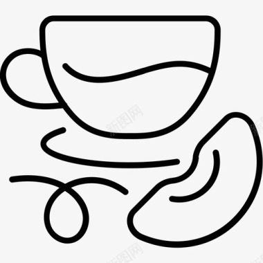 桂茶红茶杯子图标图标
