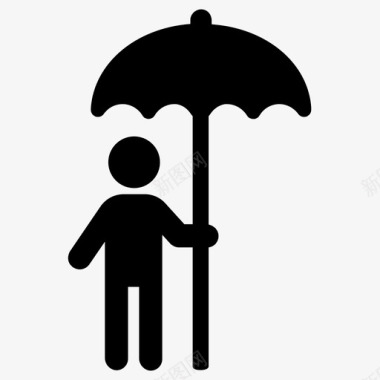 遮阳伞阳伞保护阴影图标图标