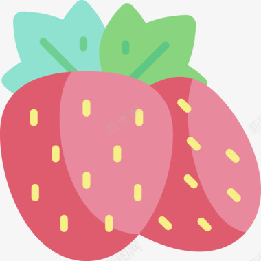 草莓背景草莓春71平坦图标图标