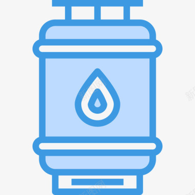 煤气瓶厨房69蓝色图标图标