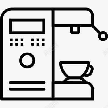 电动老爷车研磨机设备咖啡图标图标