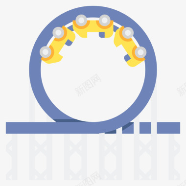 主题优惠券过山车主题公园2平坦图标图标