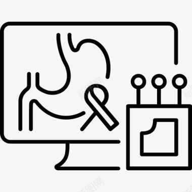 大脑数字科技癌症诊断大脑计算机图标图标
