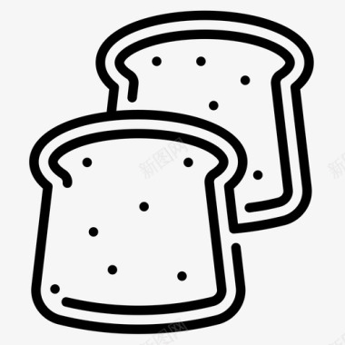 面包纯素食品3直系图标图标
