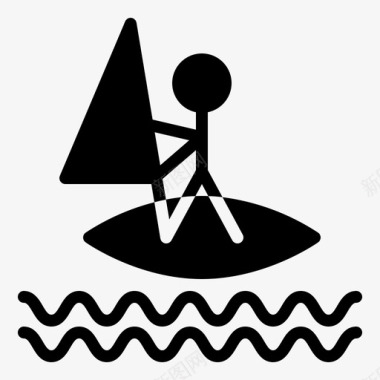 风帆海洋运动图标图标