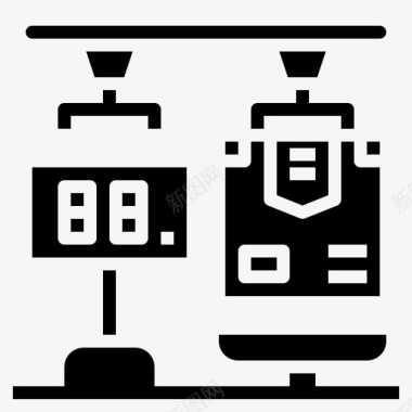 仓库分发秤仓库固体图标图标