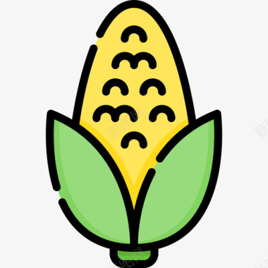 玉米营养18原色图标图标