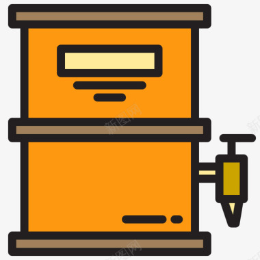 哈尔滨啤酒小桶酿造啤酒3线性颜色图标图标