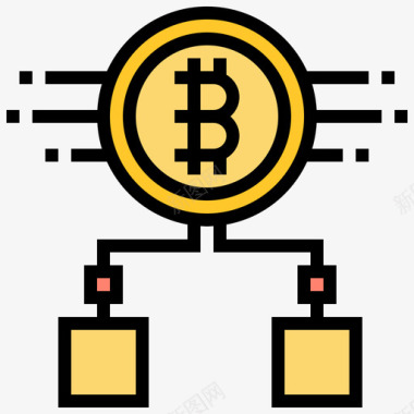 区块链区块链支付70线性颜色图标图标