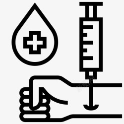 PCB线路检测血液捐献医疗图标高清图片