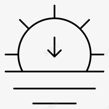 大自然地板大自然太阳日落图标图标