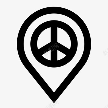 和平的地方和平的标志和平的象征图标图标