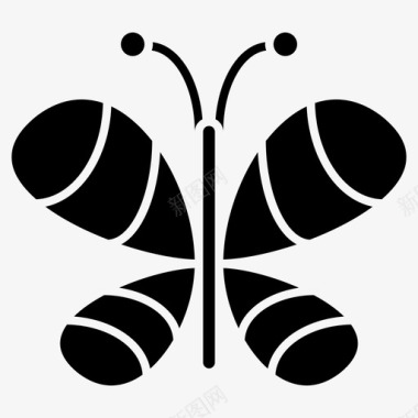 蝴蝶昆虫秋天的黑暗图标图标