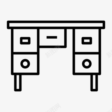 装饰系列笔刷办公桌装饰家具图标图标