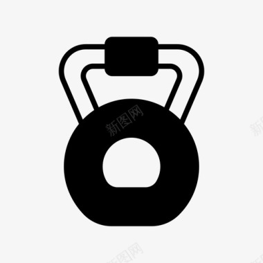 水壶铃健身房运动图标图标